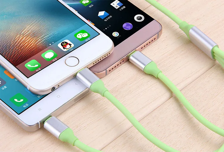 3в1 type C 8-контактный Micro USB кабель для iPhone X XS 7 Plus samsung S9 USB кабель 3 в 1 провод для быстрой зарядки для samsung S9 S10 huawei - Цвет: Зеленый