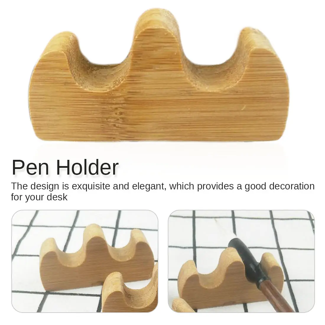 

1PC Chinese Calligraphy Pen Holder 2 Ports Chinese Writing Brush Holders For Watercolor Ink Painting School Office Supply