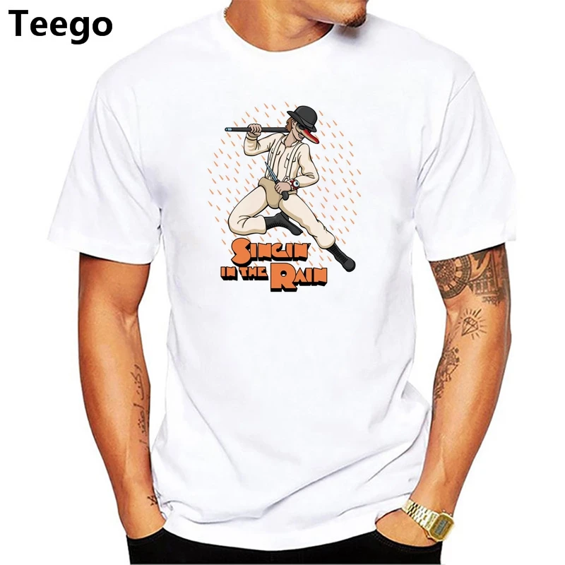 

Ultraviolence T-shirts Men Movie Clockwork Orange T-shirts short sleeve O-neck Rock Couple Wear Cartoon Top Tees 3XL
