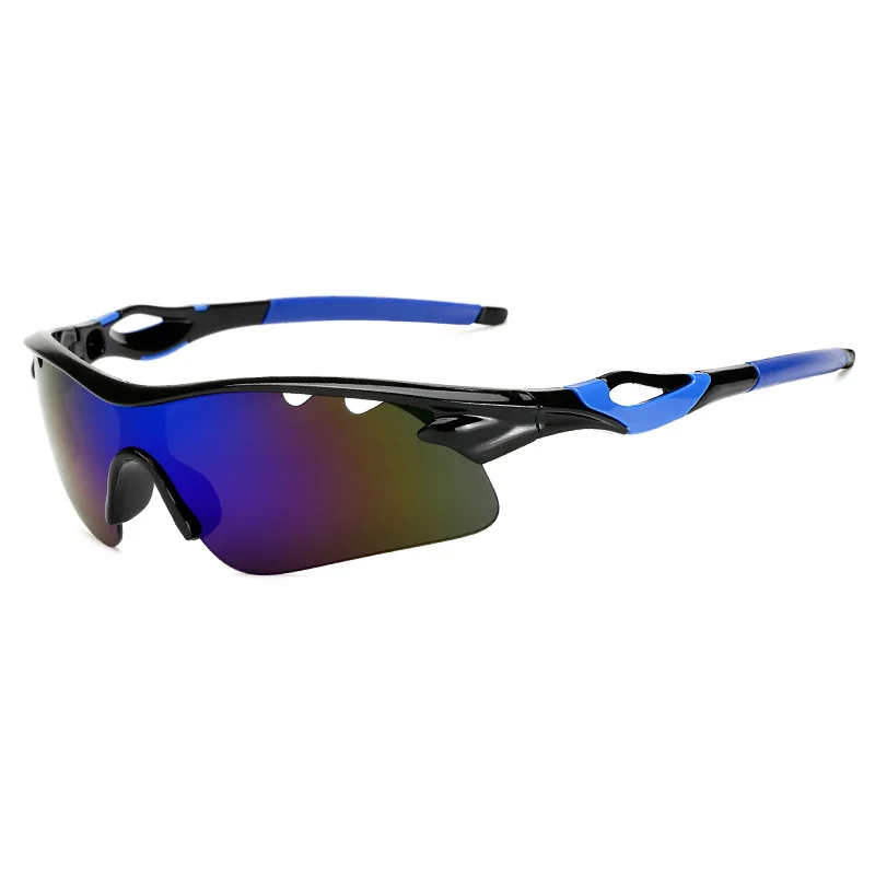 Велосипедные очки для мужчин и женщин, анти-УФ солнцезащитные очки, 26 г, для спорта на открытом воздухе, очки для велосипеда, ветрозащитные, пылезащитные, PC, взрывозащищенные очки - Цвет: Синий