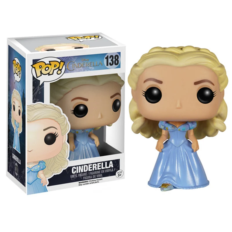 

FUNKO POP New Princess Beauty Cinderella 138# Collectible Model Action Figures Toys for Chlidren Girl Lovely Birthday Gifts