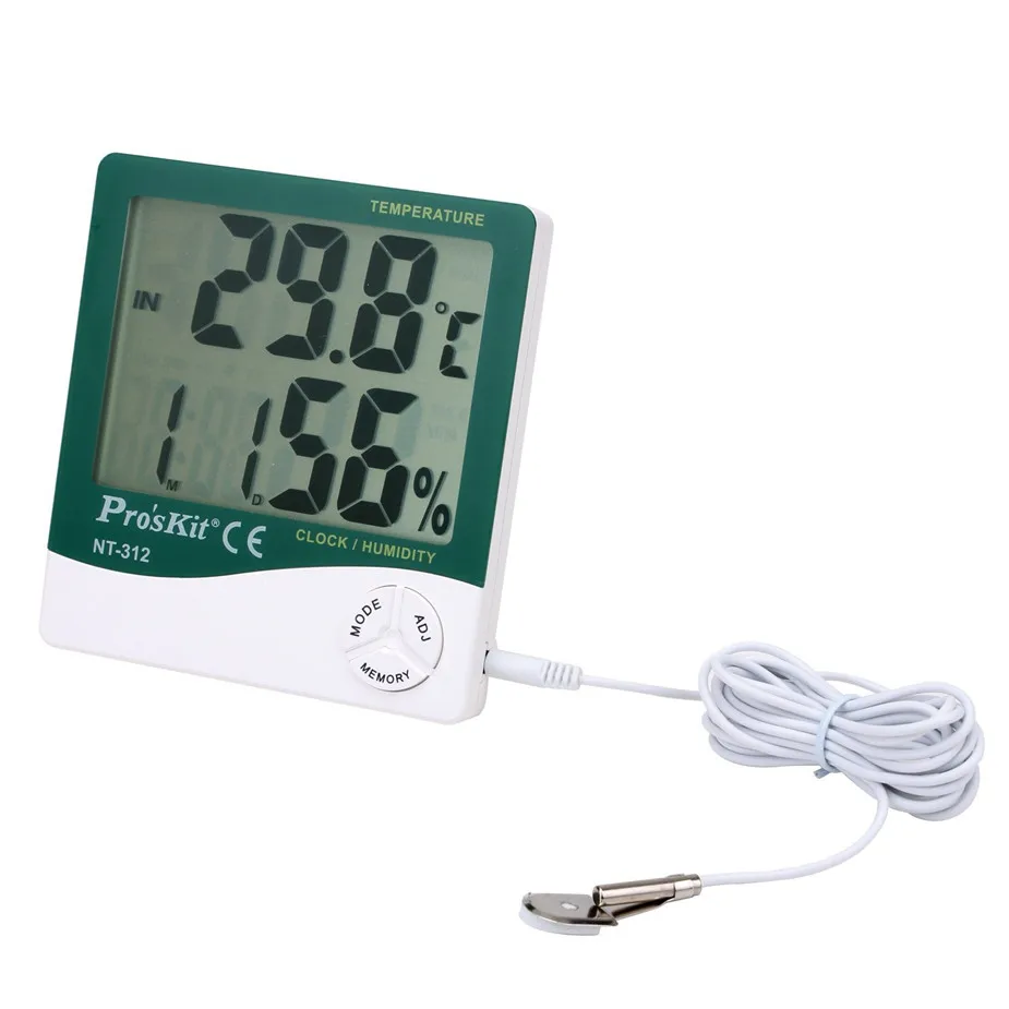 

Original digital temperature humidity monitoring meter tester indoor / outdoor electronic LCD thermometer hygrometer with Probe