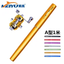 EMMROD Pen Fishing Rod Pen Fishing Rod 1M Can Pocket Mini Fishing Pole A