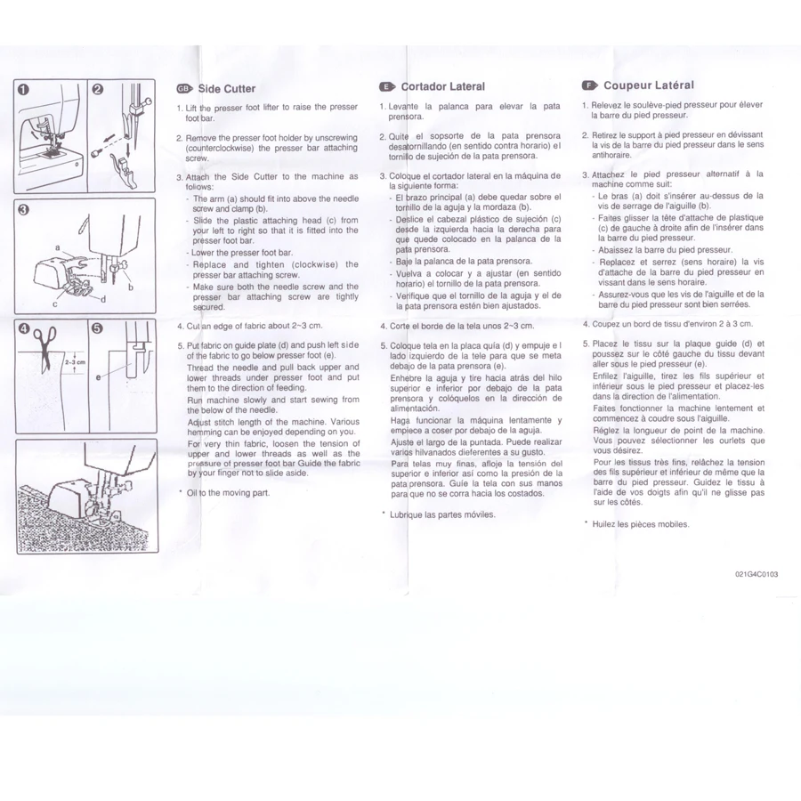 Bernina прижимная лапка люкс бокорезец Cut& Sew стиль# SC-10B