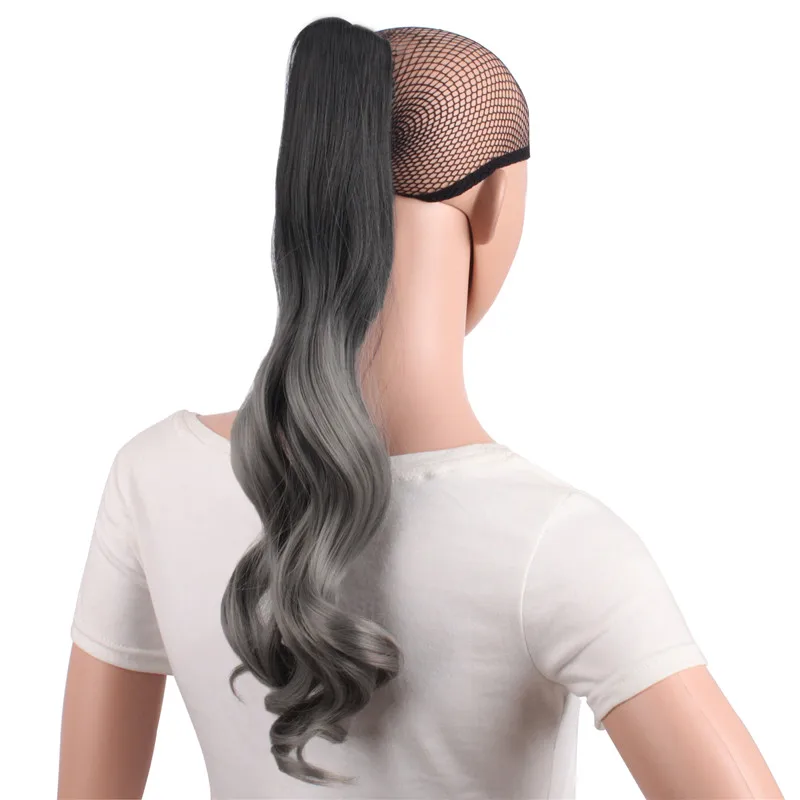 MapofBeauty 18 ''синтетический Омбре заколка для хвоста в наращивание волос для женщин термостойкий коготь на естественных вьющихся парик для волос