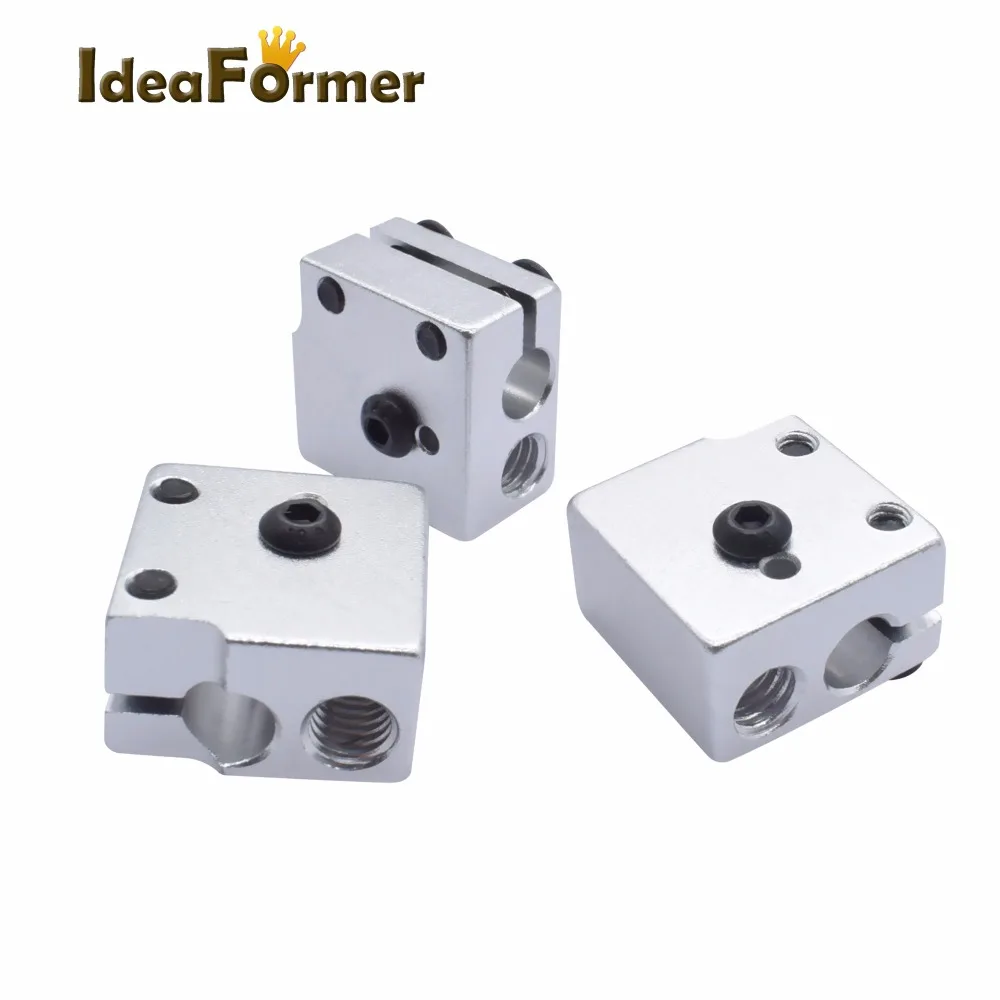 

3D printer Volcano hot end eruption heater block heating block 1.75 3mm Filament V5 V6 Extruder J-head Aluminium Heater block