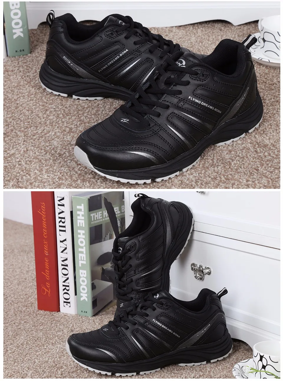 BONA Новый типичный стиль для мужчин кроссовки прогулочная обувь дышащие кроссовки для бега Спортивная Удобные Спортивная для