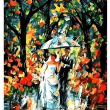 21090 дождь туман на свадьбу день-краска комплекты номеров для взрослых DIY