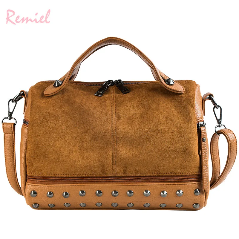 

European style Retro Fashion Women's Designer Handbag 2018 New High quality Suede Women bag Big Tote bag Shoulder Messenger Bag