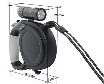 

Wholesale 8M Handy Dog Automatic retractable Leashes Pet Traction Ropes Pet Traction nylon Belts with light for gaint dog