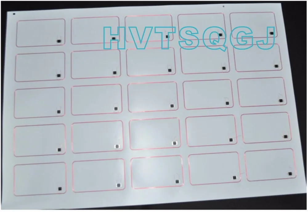 100 шт/партия MF/IC карты вставки, RFID вставки, Бесконтактная карта инкрустация для изготовления карт A4 размер(2x5 шт