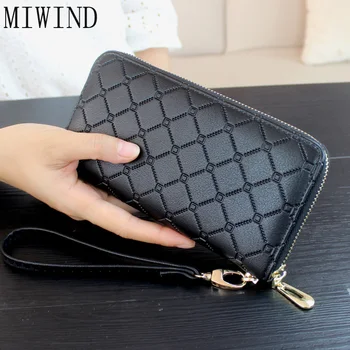 

2017 Fashion Women Wallets Zippers Purse Male Wallet Leather Clutch Bags Long Wallet Day Clutch Change Coin Card Bag Female 347