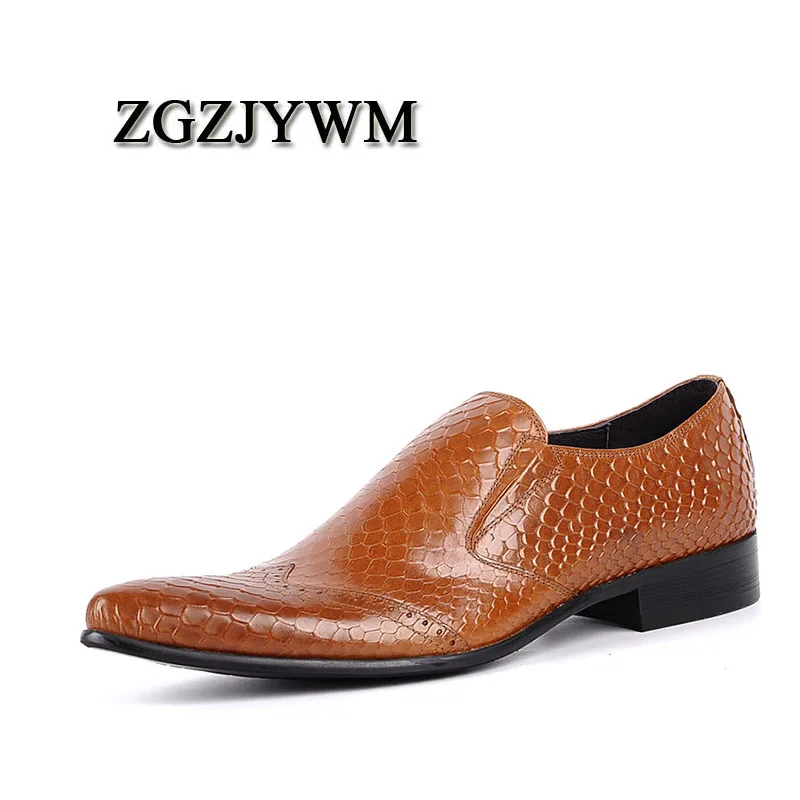 ZGZJYWM модные удобные черные/коричневые натуральные вязаные Кожаные слипоны с