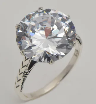 

2015 new trend South Korean women index of archaize of classic luxury 925 sterling silver jewelry ring zirconium white ring