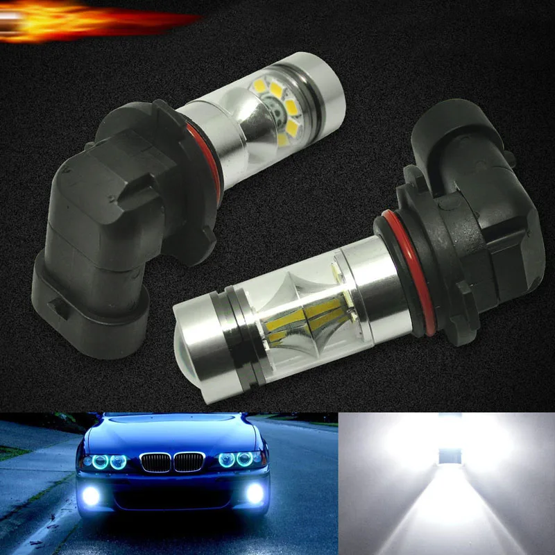 

2 Pcs 9006 HB4 Samsung 3030 100W 20 LED 6000K Super White Fog Driving Light Bulbs DXY88