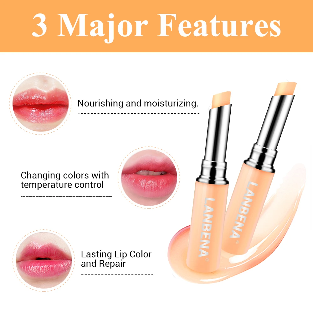 

LANBENA Chameleon Lip Balm Lip Plumper Mask Reduce Fine Lines Beauty Nourishing Moisturizing Makeup Lip Care Daily Use Cosmetic