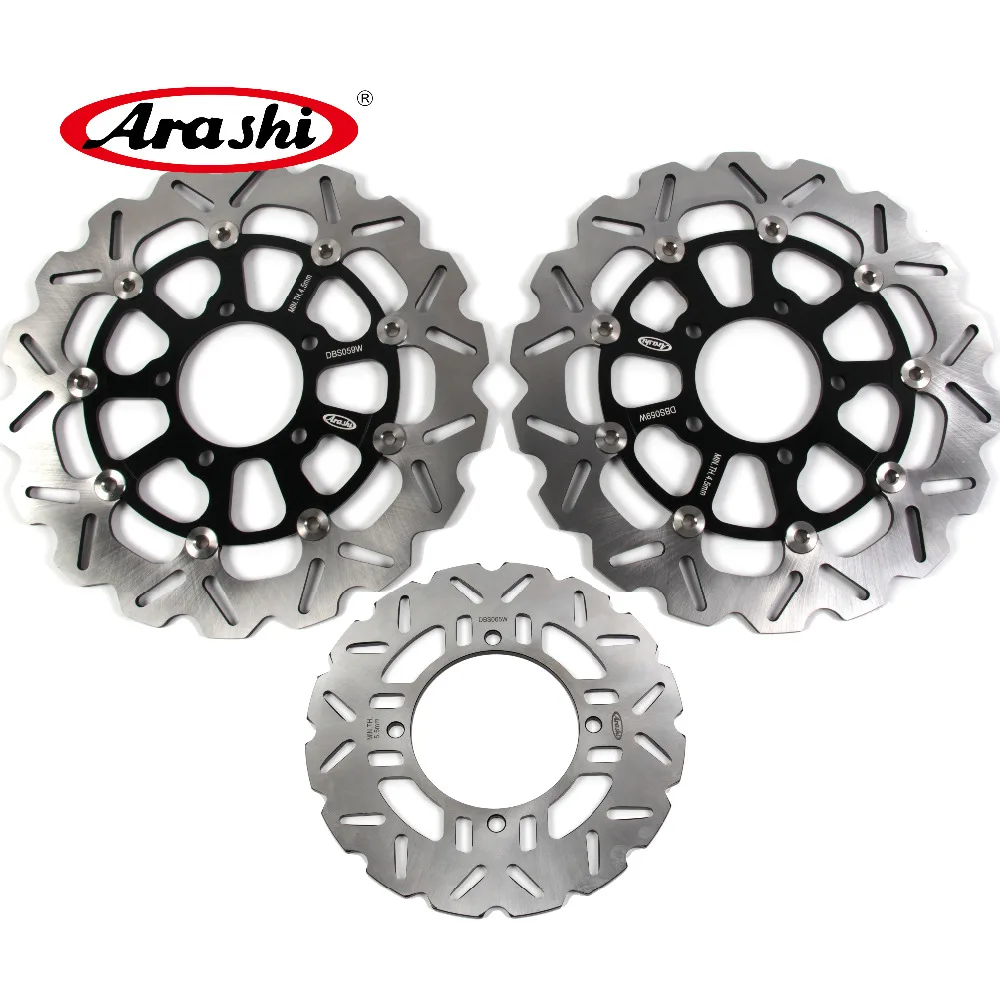 

Arashi 1 Set Brake Disc For KAWASAKI ZX-14R 1400 2006 - 2017 CNC Full Floating Front Rear Disk Rotor ZX14R ABS 2013 - 2017