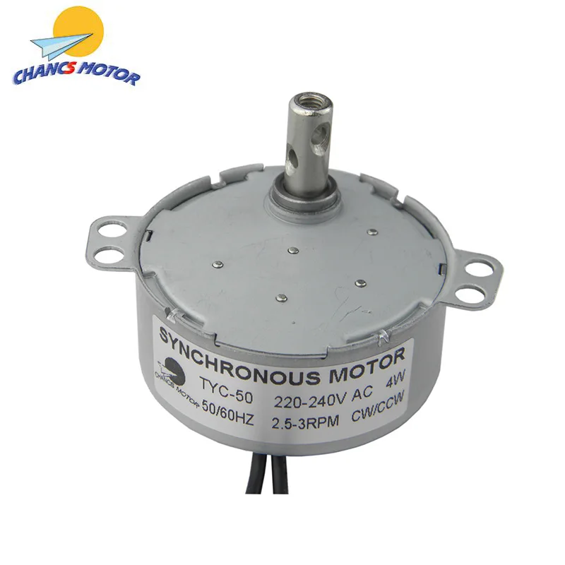 TYC-50 Turntable motor Synchronous Motor 220V AC 2.5-3RPM CW/CCW Torque 8Kg.cm 4W for Electric Fireplace | Обустройство дома