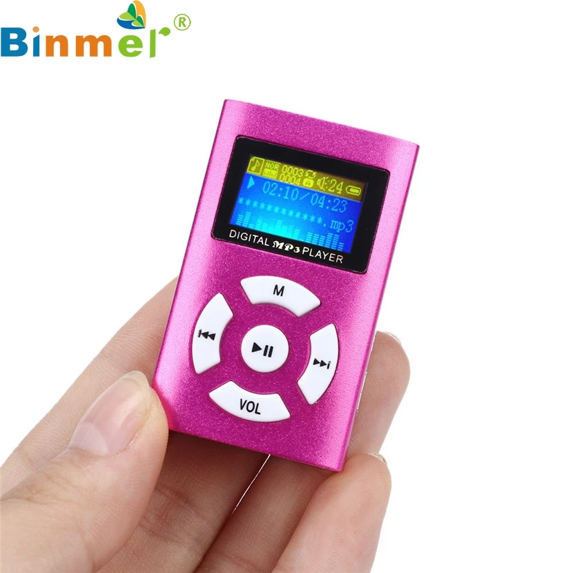 Binmer A-11 Splendid USB мини MP3 плеер ЖК-экран Поддержка 32 ГБ Micro SD TF карта