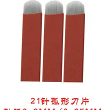 Горячая 100 шт./лот Руководство татуировки брови blade 21 Вышивка Крестом Иглы для постоянных брови Макияж лезвие jm611d-x71 Иглы для татуажа
