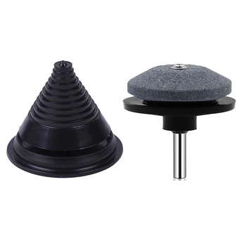 

2pcs/set Lawn Mower Blade Balancer Lawn Mower Blade Sharpener Kit for Power Drill Hand Drill