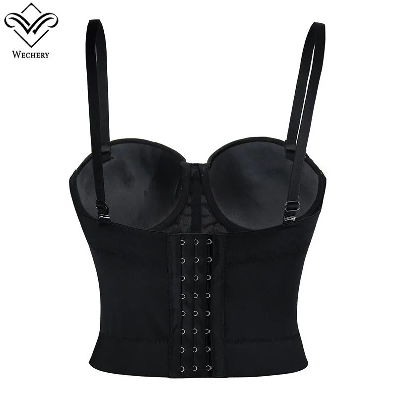 Wechery Women Leather Bra Tops Gothic Push Up Bra Corsage Sexy lingerie Corset Hot Fashion Party Bra Club tops Wear Plus Size 3 Wechery Women Leather Bra Tops Gothic Push Up Bra Corsage Sexy lingerie Corset Hot Fashion Party Bra Club tops Wear Plus Size 3