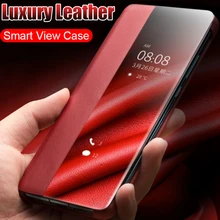 Luxury Smart View Leather Flip Case For Huawei P30 P20 Lite Phone Case For Huawei P20 P30 Pro Honor 8x Shockproof Case Cover