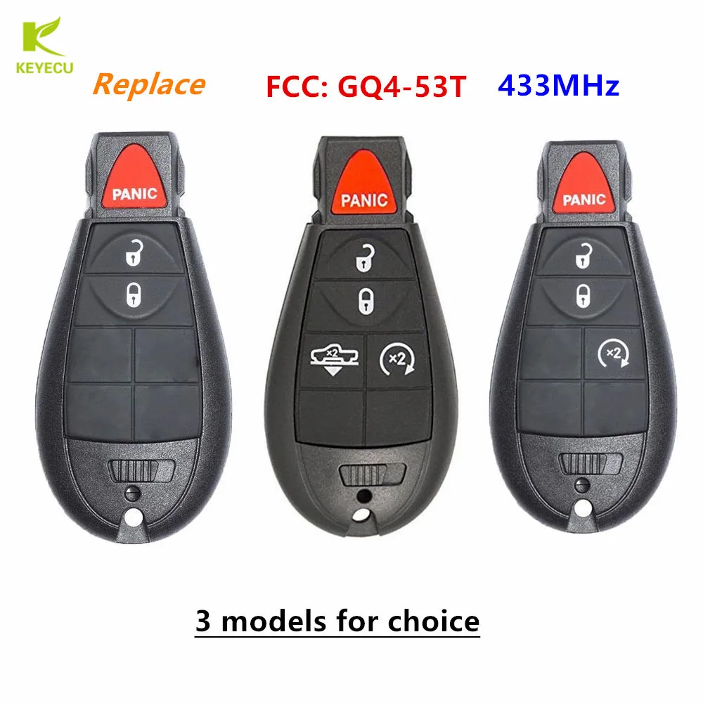 KEYECU New Replacement KEYLESS Remote Fobik Key FOB 433 MHz PCF7961A