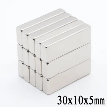 

10pcs 30x10x5 mm Small Super Strong Block Craft Neodymium Magnets 30*10*5mm Rare Earth N35 Powerful Magnet