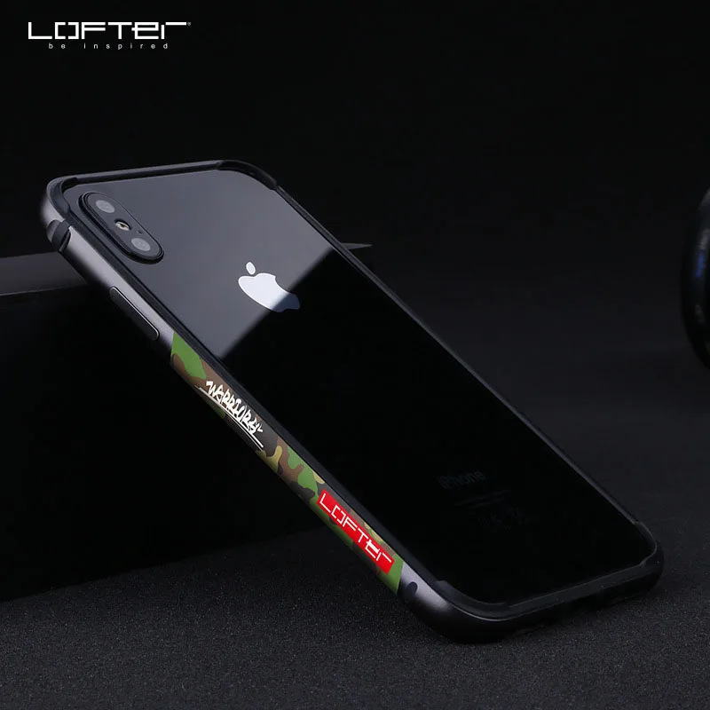 Камуфляжный алюминиевый бампер для Apple fo iPhone X чехлы телефонов с металлической