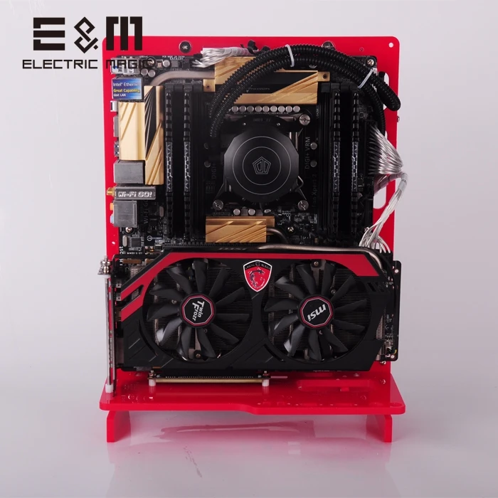  ITX MATX ATX SFF Air Tower Case PC Test Bench Open Frame Vertical Chassis 120 240W Water Cooling Ov
