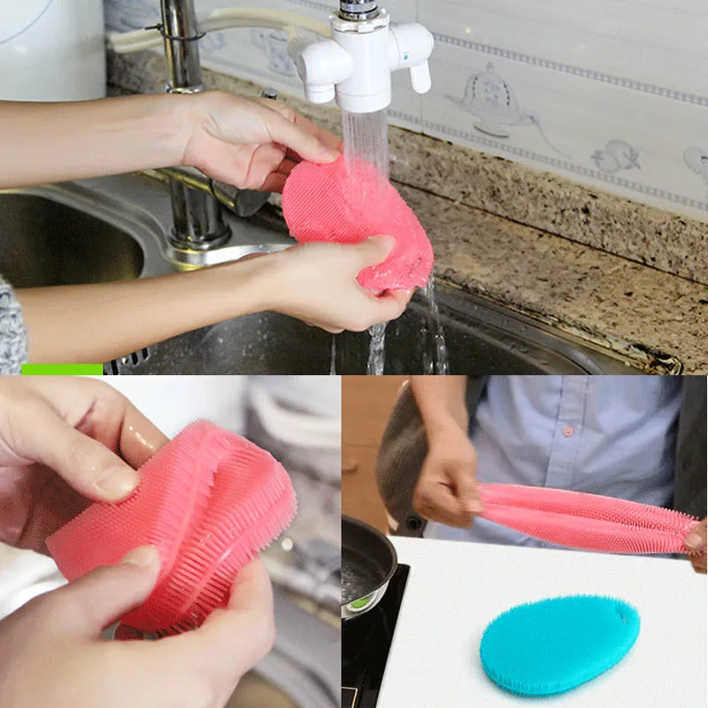 Multifunctional Silicone Cleaning Brushes Coffee Cup Dish Household