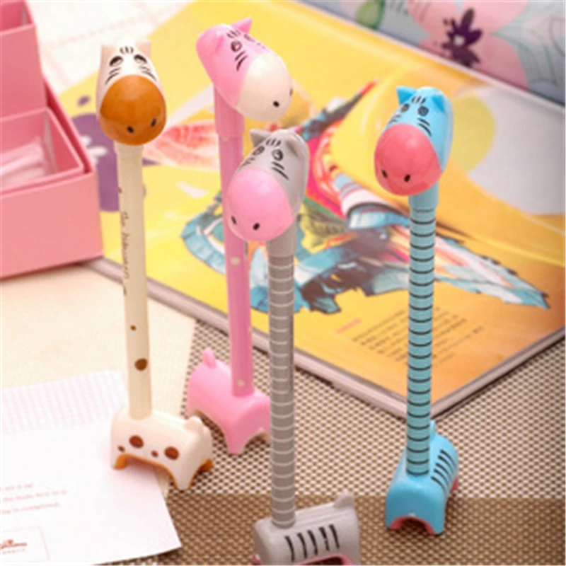 

DL T Korean cartoon stationery Hippo ballpoint pen super Q can stand expression little donkey ball point pen wholesale