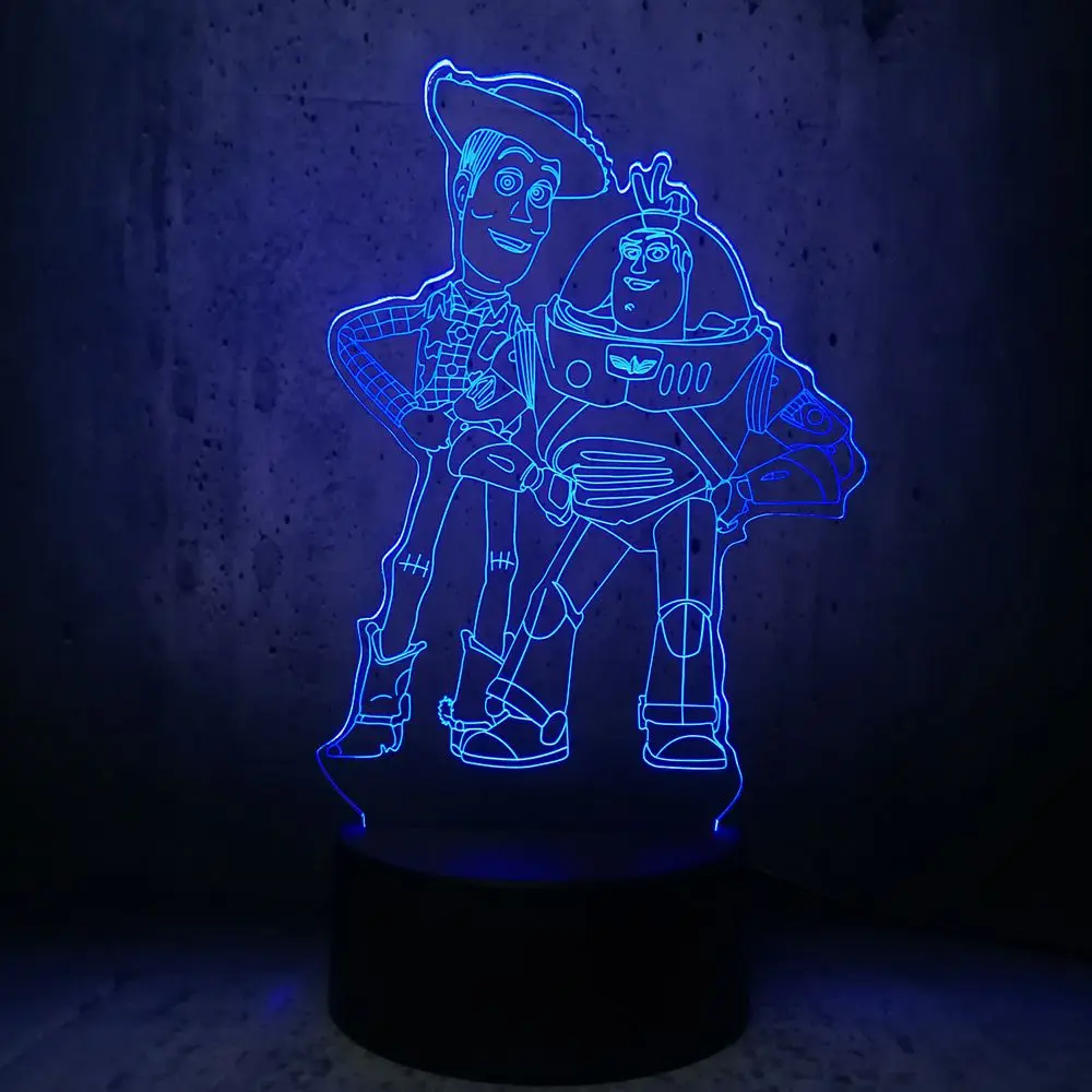 3d Woody Led Night Light Remote Control Toy Story Desk Table