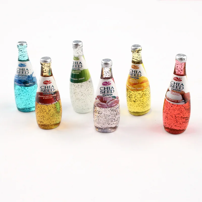 

10PCS 11mmX31mm Resin 3D Fruit Drink Bottle Miniatures|Resin Scrapbooking Embellishments|DIY Dollhouse Soft Drink Miniatures