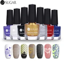 Ur Sugar 6 мл стемпинг ногтей Покрытие красочный дизайн ногтей штамп Пластина Печать лака конфеты Colorss лак Лаковая печать DIY
