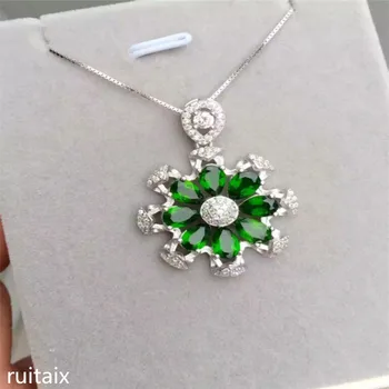 

KJJEAXCMY boutique jewels 925 A diamond pendant necklace inlaid with sunflowers for lady with pure silver natural diophane