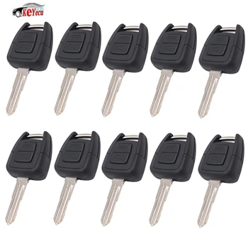 

KEYECU 10 Pcs/lot Repalcement 2 Button Remote Key Case Fob Shell for Vauxhall OPEL Vectra Astra Zafira with Uncut HU46 Blade
