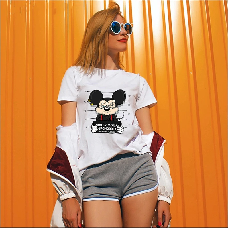 

Women casual funny dog mouse cartoon Goofy t-shirt women tops Mickey print tee Men tshirt lovers couples t shirt drop ship ins
