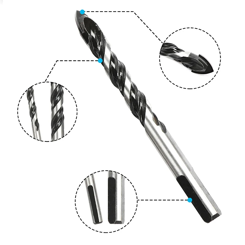 WORKPRO 5PC Drill Bits Multifunctional Drill Bit Set for Concrete Brick Wood Glass Ceramic Tile Plastic