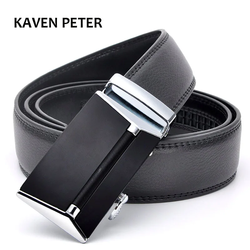

2018 Genuine Luxury Leather Belts for Men Famous Brand Belt Men Top Quality Strap Male Metal Automatic Buckle Black Belts