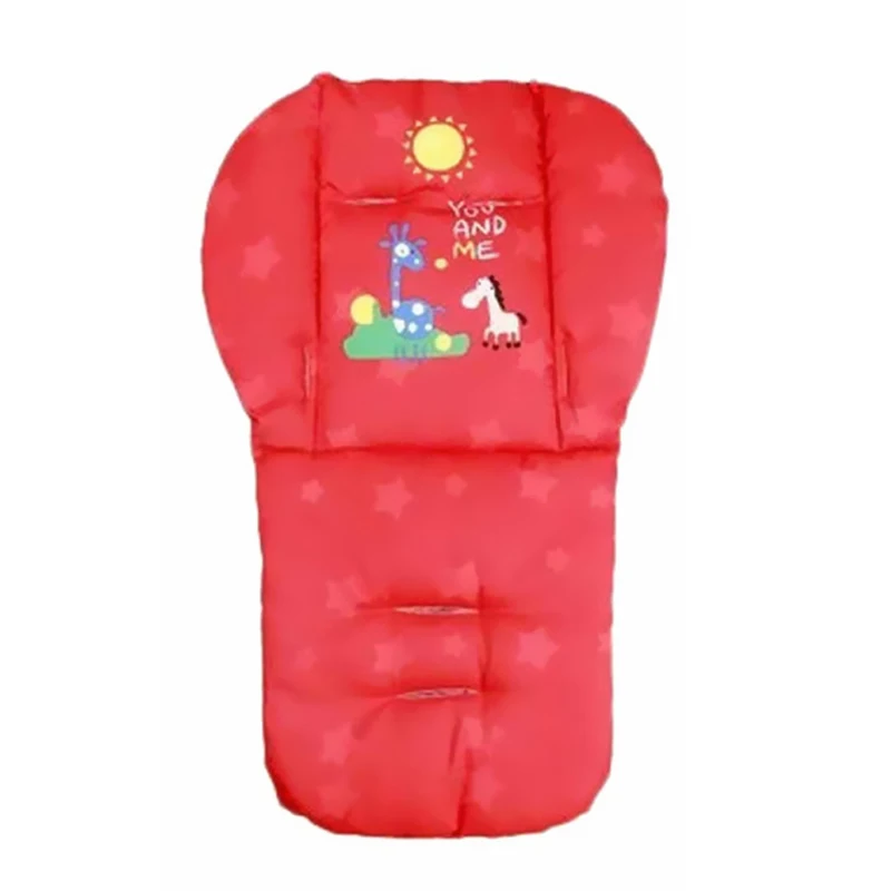Подушка для детской коляски с рисунком жирафа, детская коляска, подушка для сиденья, толстое хлопковое сиденье для автомобиля, стульчик для стульев, коврик фиолетовый/красный/синий
