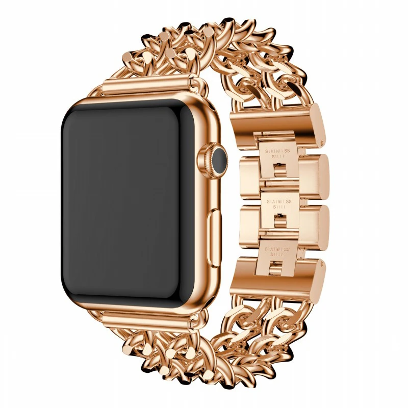 Ремешок из нержавеющей стали для Apple Watch 4 3 2 1 ремешок 38 мм 42 40 44 металлический iwatch