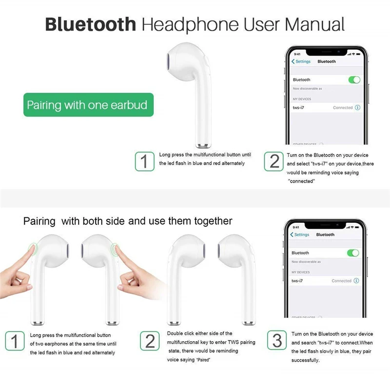 אוזניות מיני אלחוטיות Bluetooth לסלולארי