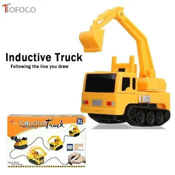 

TOFOCO Engineering Vehicles Truck Mini Magic Track Children's Inductive Truck Tank Toy Car Pen Draw Lines Induction Rail Track C