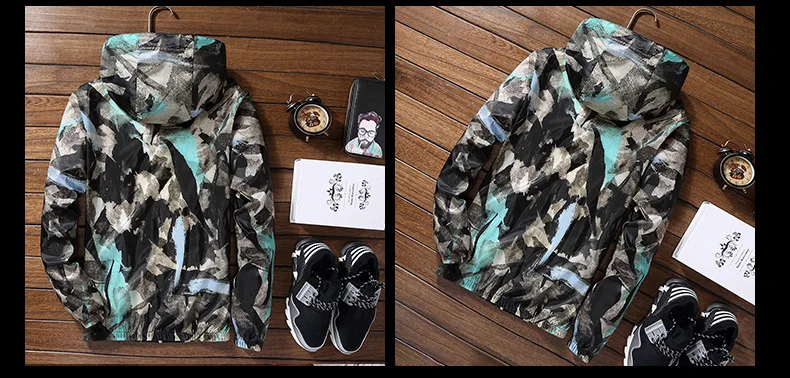 Caminhadas Casaco de Camuflagem Completa Zipper roupa Casal