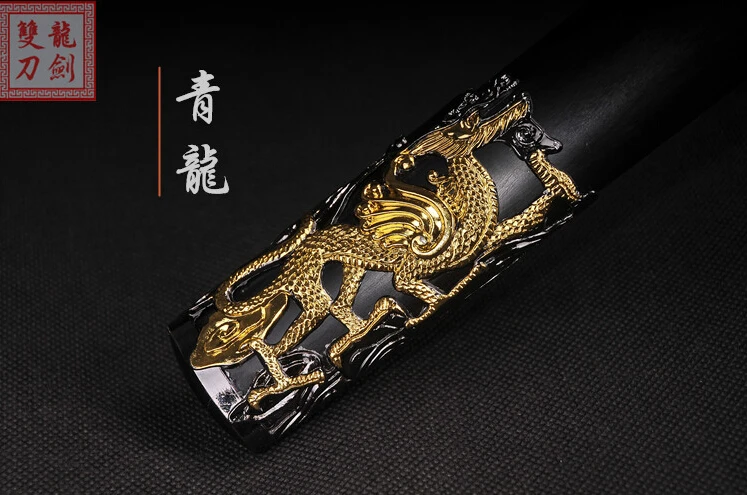 Китайский меч деревянная подвеска черный сплав нож из дамасской стали/xuanwu jian|steel