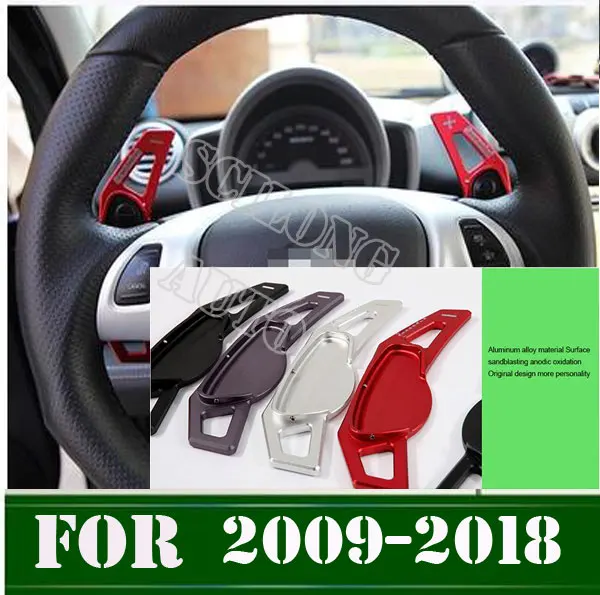 

SIKALI SKL Car styling wheel steering shift trim paddle stickers Extension Shifters Replacement Fit for Smart Fortwo Forfour