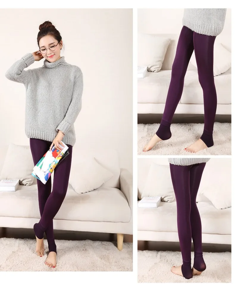 yoga leggings [DINGDNSHOW] Fashion Winter Leggings Adult Cotton Skinny Pants Fuzzy Wuzzy Warm Women Leggings Soild Thicken Women's Clothing workout leggings