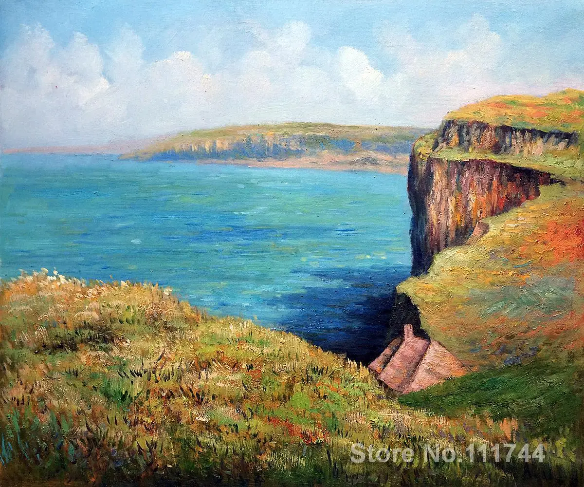 

art landscape Cliff at Fecamp Claude Monet impressionism Handmade oil painting High quality